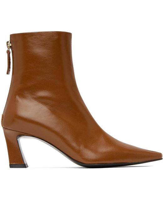 Reike Nen Brown Slim Lined Ankle Boots