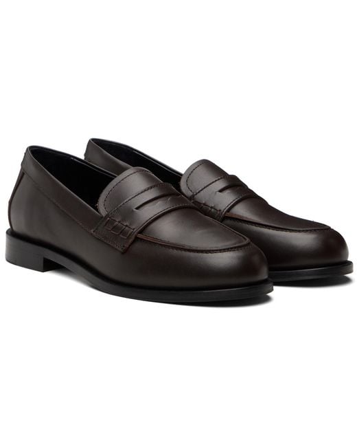 Aeyde Black Oscar Leather Loafers