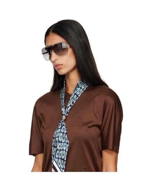 Versace Gray Greca Sunglasses
