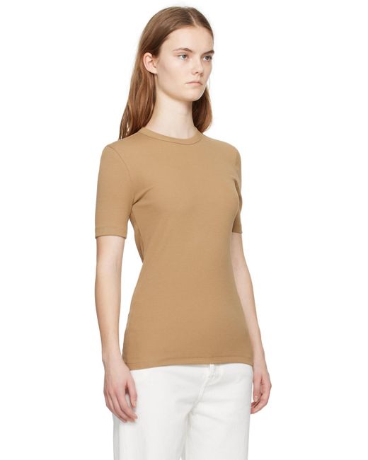T-shirt brun clair Totême  en coloris Natural