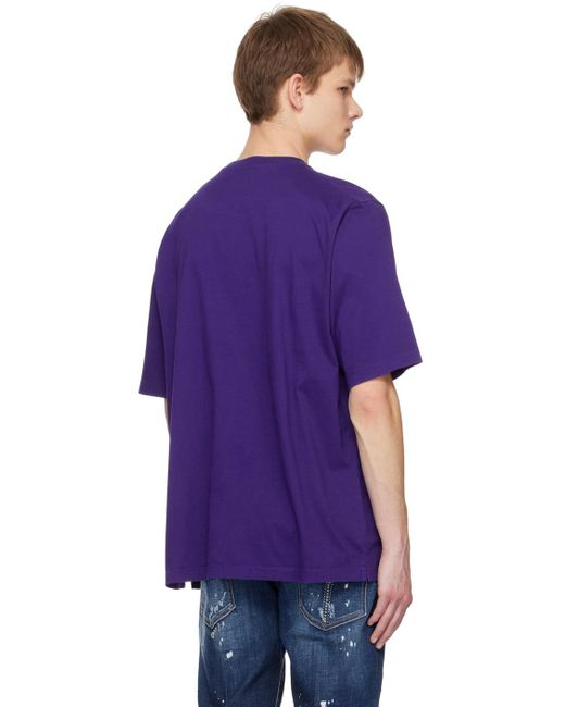 DSquared² Purple Red Skater T-shirt for men