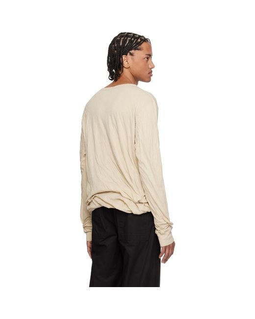 Rick Owens Black Off- Temple Jumbo Double Ls T-Shirt for men