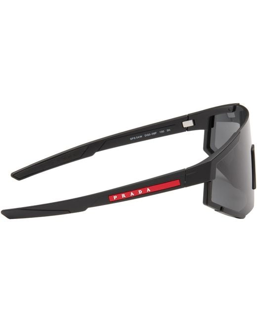 Prada Gray 'Prada' Linea Rossa Impavid Sunglasses for men