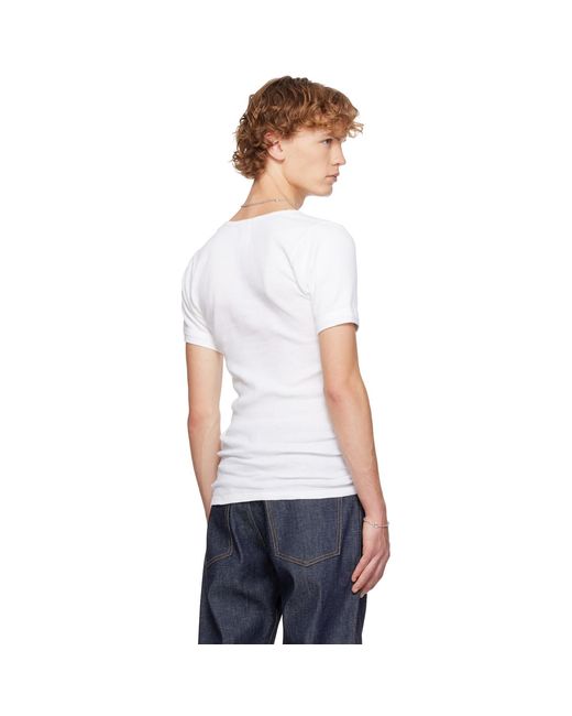 SECONDA White Logo T-Shirt for men