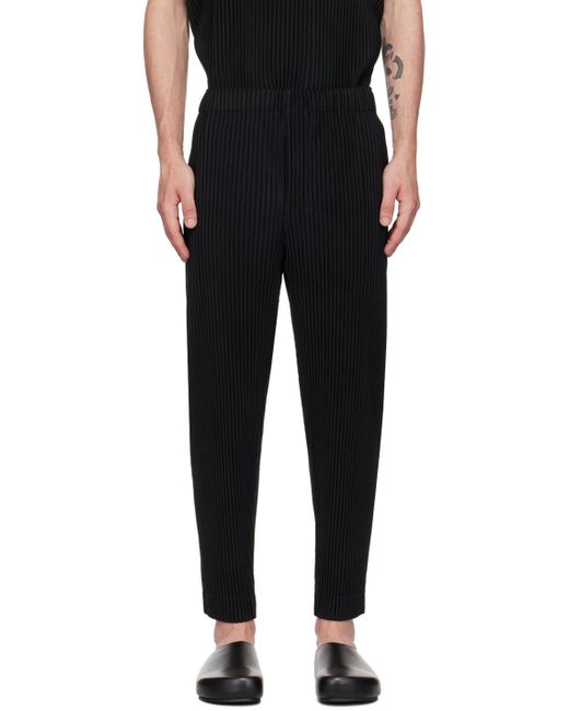 Homme Plissé Issey Miyake Black Monthly Color August Trousers for men