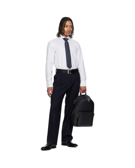 Boss Black Emed-Logo Leather Backpack for men