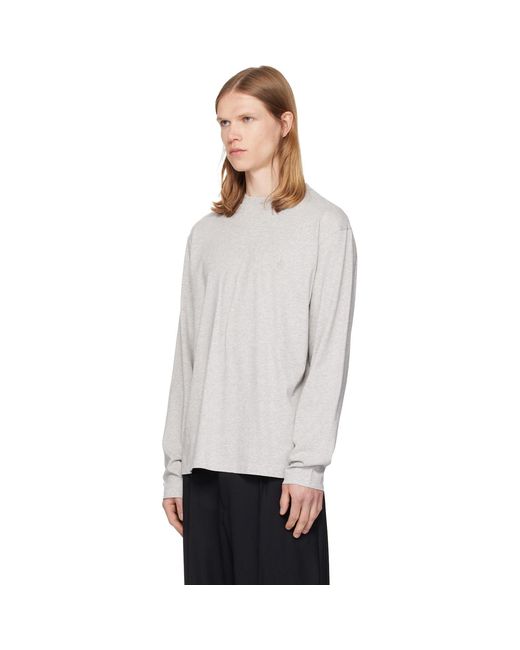 Jil Sander White Three-Pack Long-Sleeved T-Shirts for men