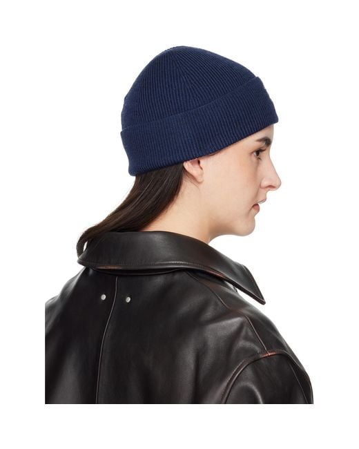 Acne Blue Merino Wool Beanie