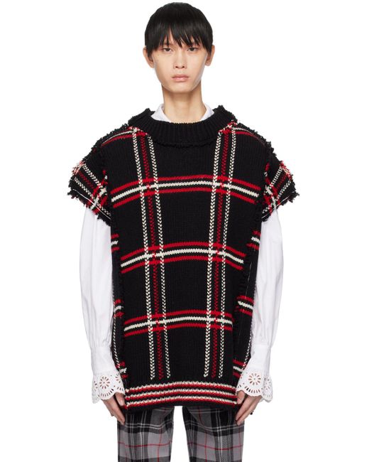 MERYLL ROGGE Black Check Sweater for men