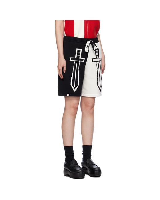 Charles Jeffrey Black Heraldry Shorts