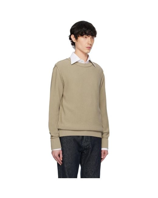 Moncler Natural Textu Cotton Sweater for men