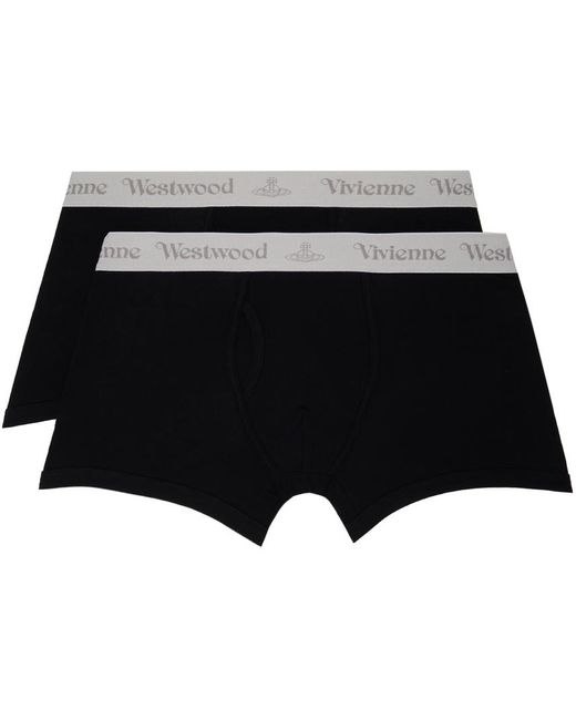 メンズ Vivienne Westwood ボクサーブリーフ 2枚セット Black