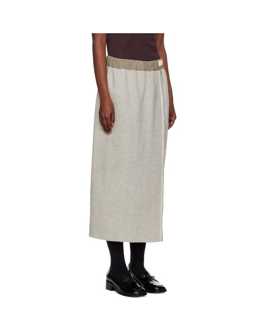 SC103 Black Lucid Midi Skirt