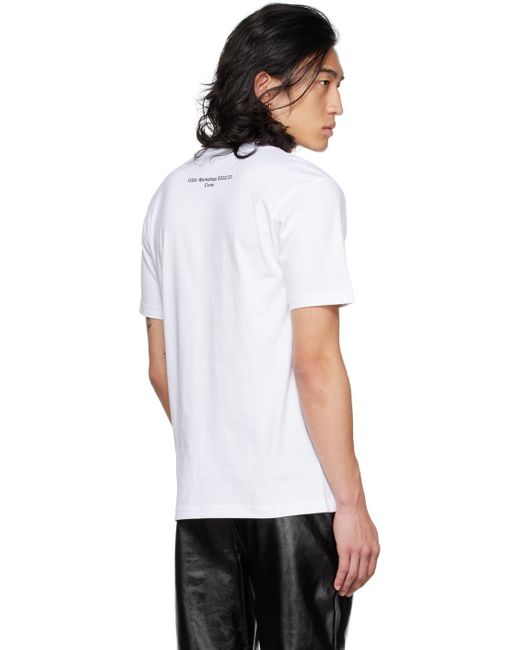 032c White 'guilty' T-shirt for men