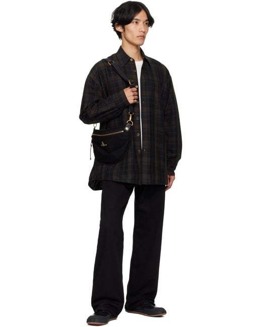 メンズ Vivienne Westwood ブラック City キャンバス ポーチ Black