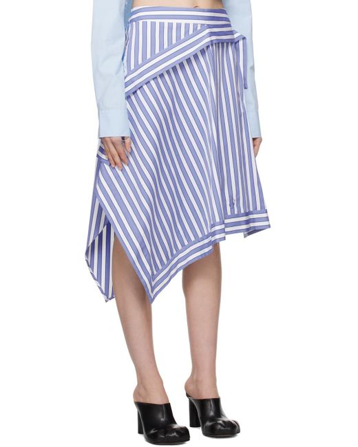 Mini-jupe mouchoir bleu et blanc J.W. Anderson en coloris Blue