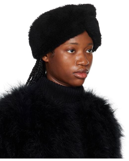 Meteo by Yves Salomon Black Knotted Headband