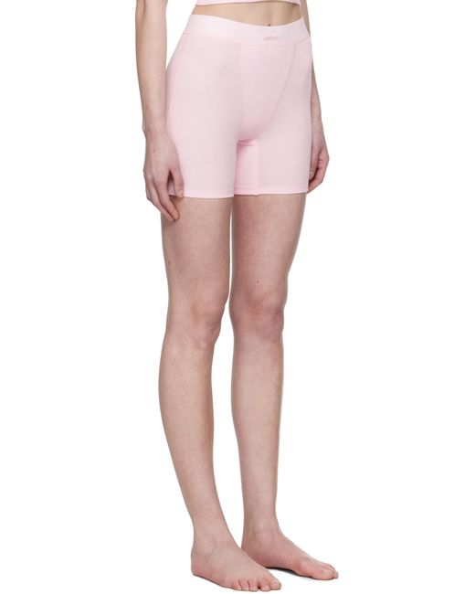 Skims ピンク Cotton Rib ボクサーショーツ Pink