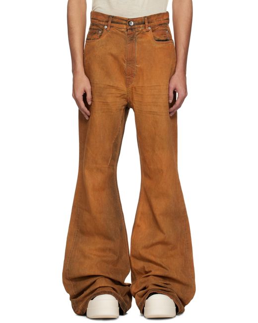 Rick Owens Brown Hollywood Bolan Bootcut Jeans for men