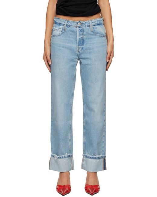 FRAME Blue 'The Slouchy Straight' Jeans