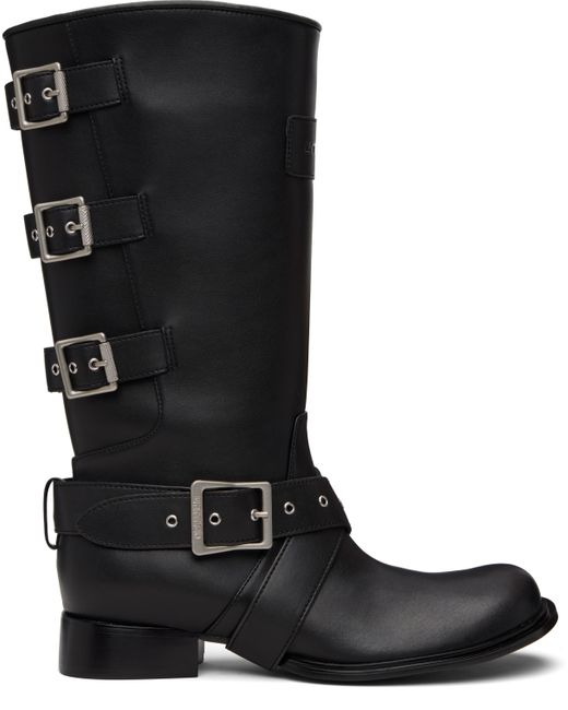 untitlab Black Buckle Boots for men