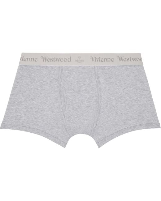 Vivienne Westwood Gray Two-Pack Cotton Boxer Briefs for men
