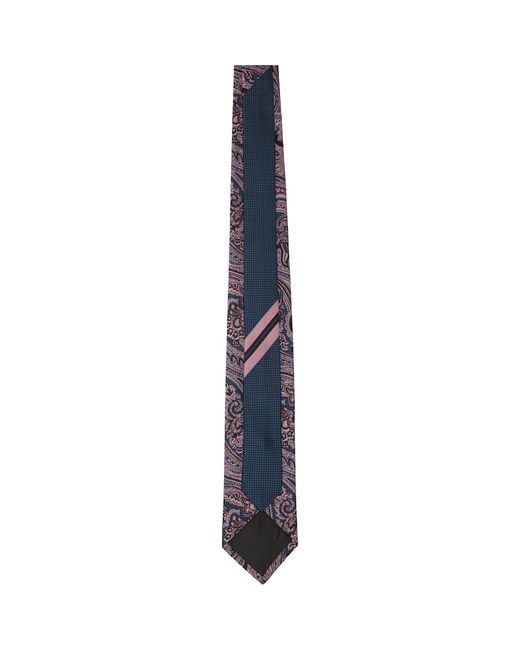 Dries Van Noten Purple Paisley Tie for men