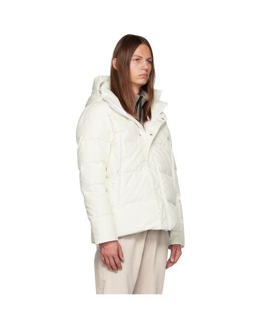 Canada Goose White Humanature Wyndham Down Jacket for men