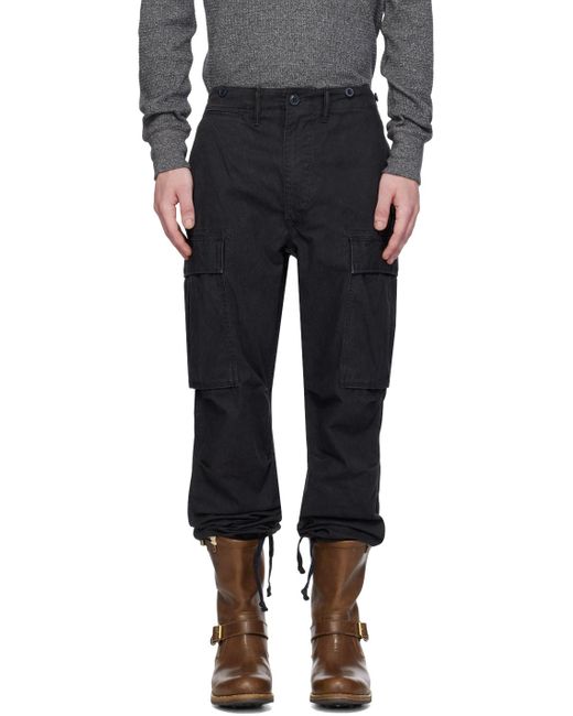Pantalon cargo surplus noir RRL pour homme en coloris Black