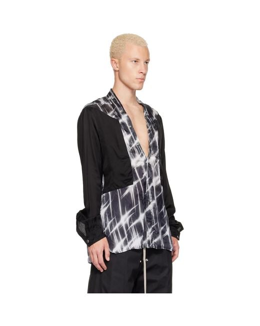 Rick Owens Black Tower Larry Fogpocket Shirt for men