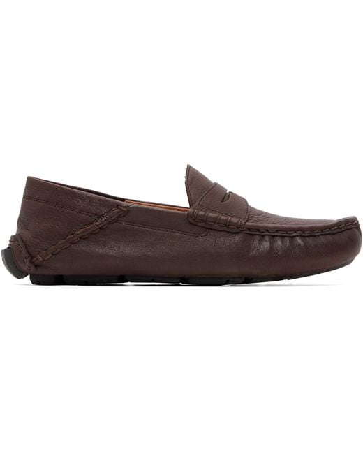 Polo Ralph Lauren Brown Anders Leather Driver Shoes for men