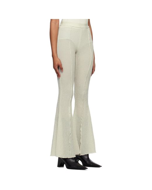 Yuzefi Natural Off- Flared Trousers