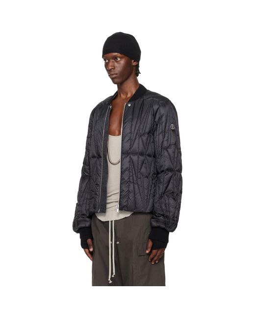 Rick Owens Black Moncler + Geocamo Flight Down Jacket for men