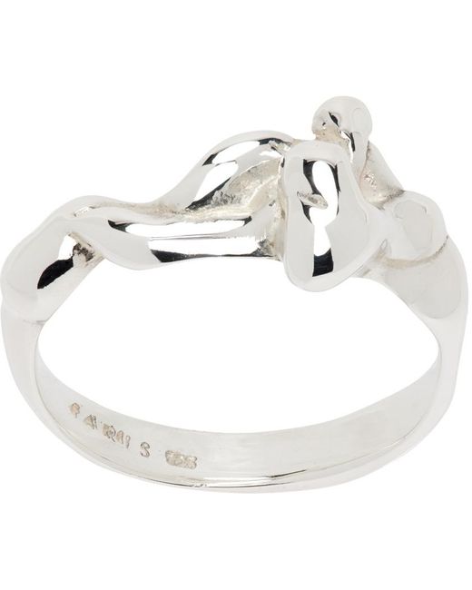 Faris Metallic Lava Ring for men
