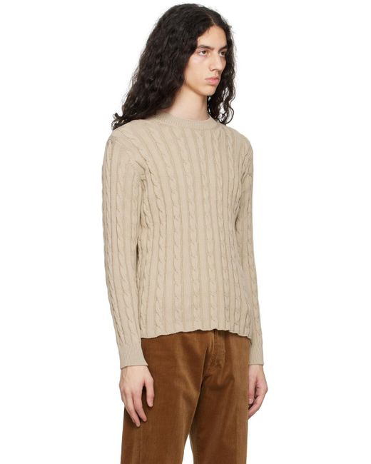 Auralee Natural Big Sweater for men