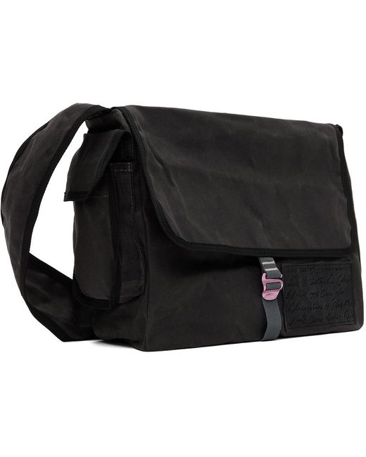 Acne Black Gray Waxed Bag