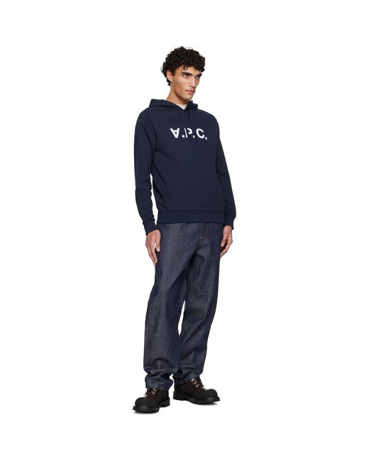 A.P.C. Blue Standard Grand 'Vpc' Hoodie for men