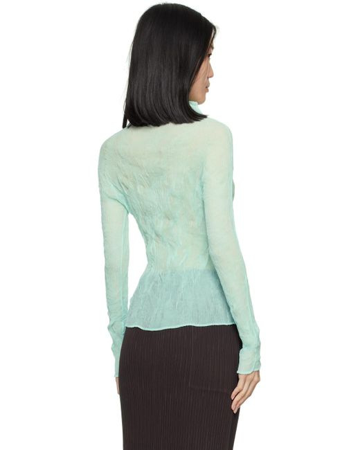 Issey Miyake Green Twist June Turtleneck