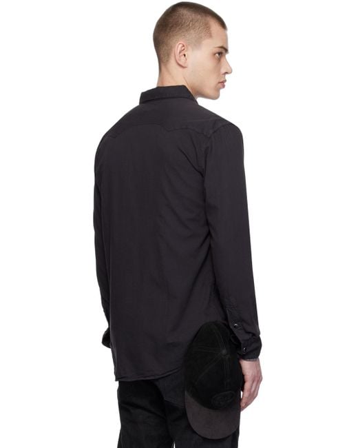 RRL Black Garment-dyed Shirt for men