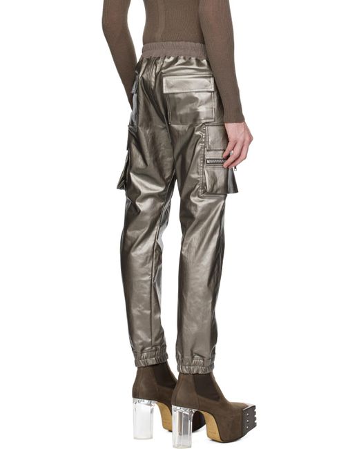 Pantalon cargo mastodon gris acier en denim Rick Owens pour homme en coloris Black