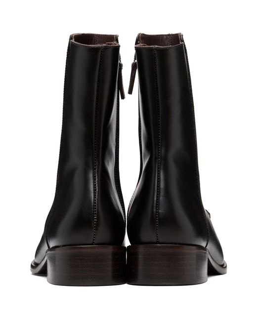 Hereu Black Metla Polished Boots