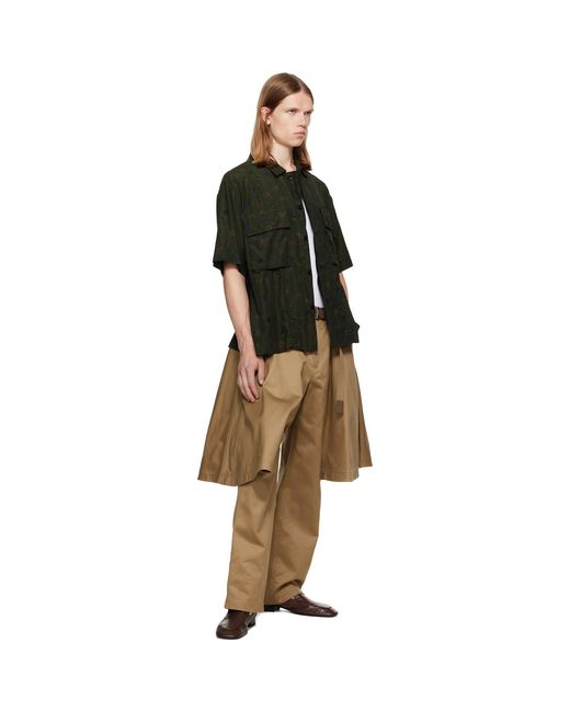 Sacai Natural Cotton Chino Trousers for men