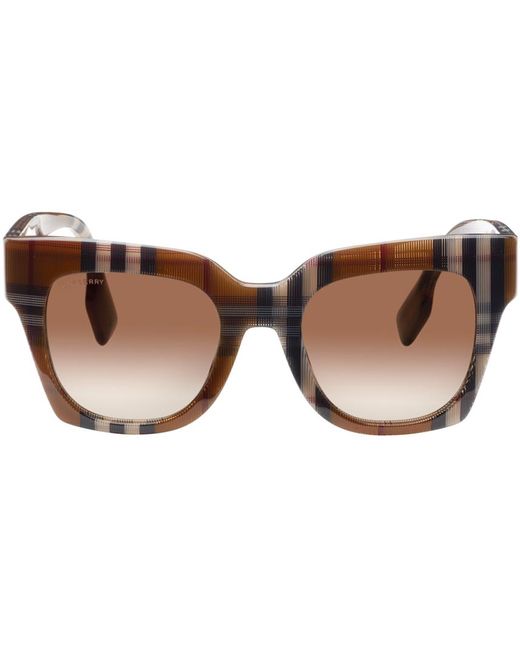 Burberry Black Brown Oversize Acetate Sunglasses
