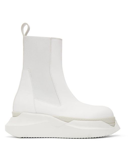 Rick Owens White Abstract Beetle Boots for Men | Lyst