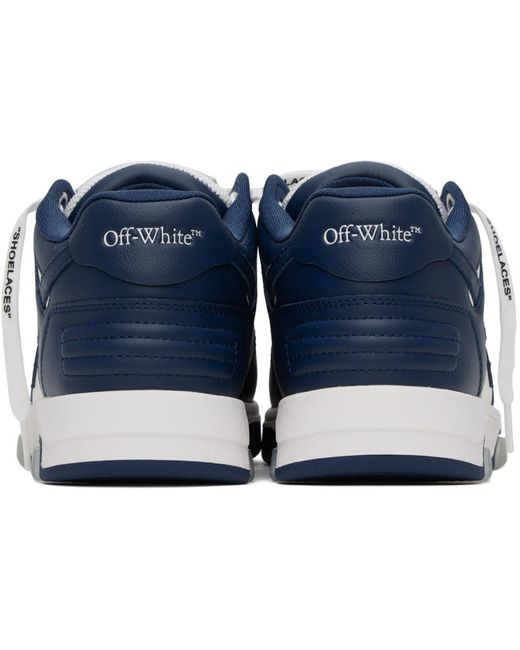 Off-White c/o Virgil Abloh Blue Navy & White Out Of Office Sneakers for men