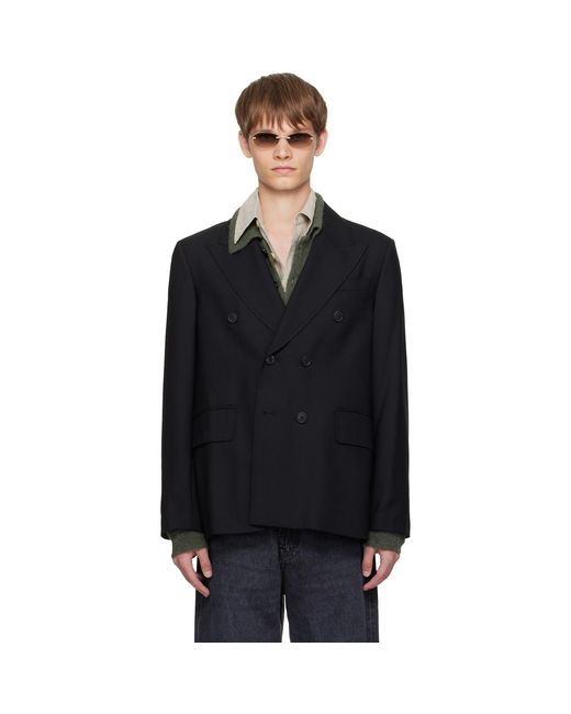 Our Legacy Black Unstructured Db Blazer for men