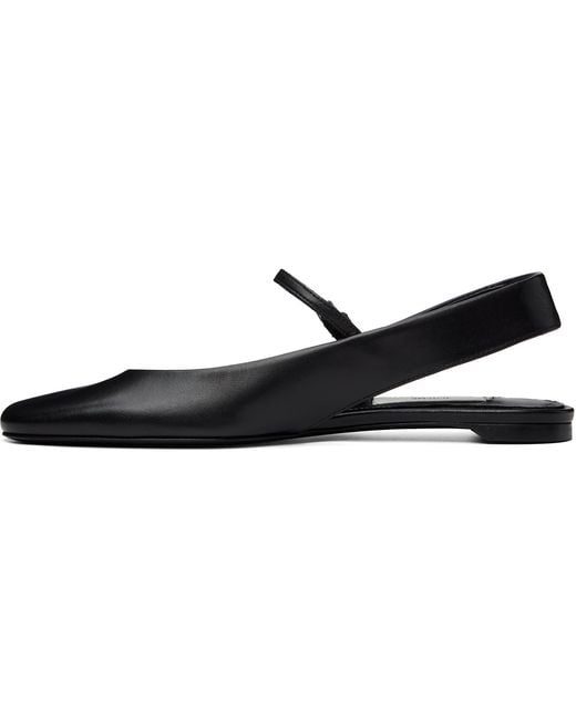 Totême Black Slingback Nappa Mary Jane Ballerina Flats