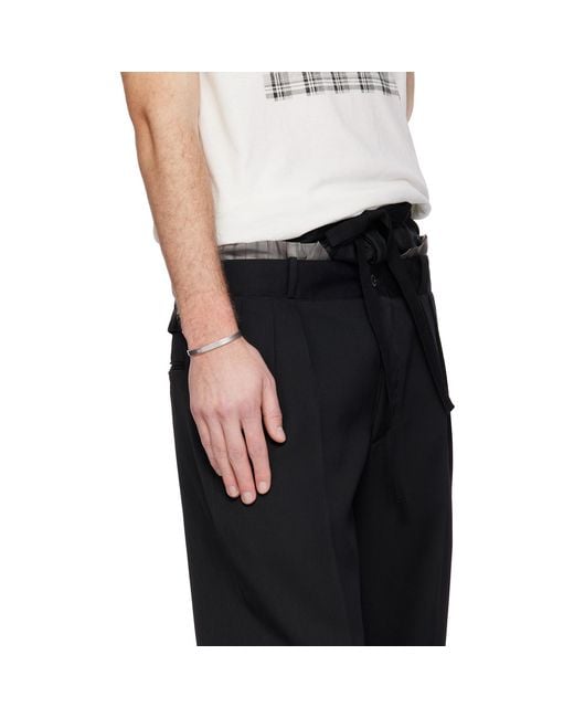 Maison Margiela Black Number Reference Cuff Bracelet for men