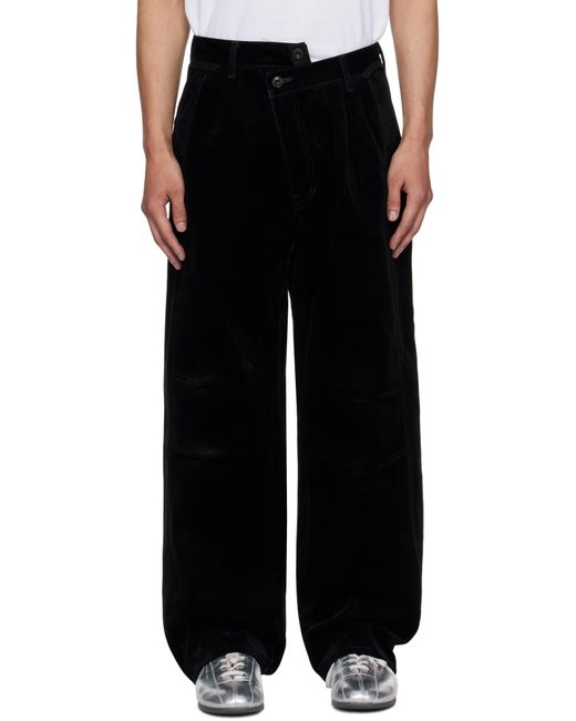 ANDERSSON BELL Black Crossover Carpenter Wide Leg Jeans for men