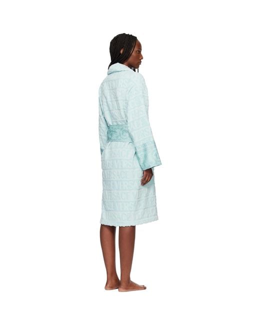 Versace Blue 'I Heart Baroque' Bathrobe